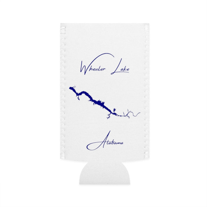 Alabama  Wheeler  Lake  Slim  Can  Koozie  front  position  view  from  flat-front  white.webp