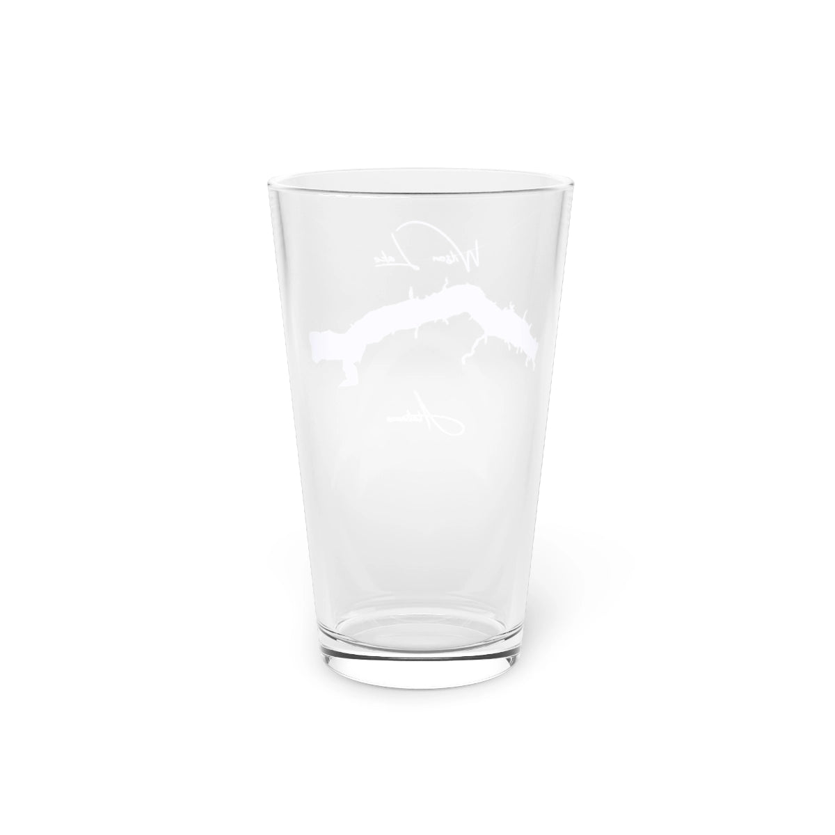 Alabama  Wilson  Lake  16oz  Pint  Glass  front  position  view  from  back  16oz.webp