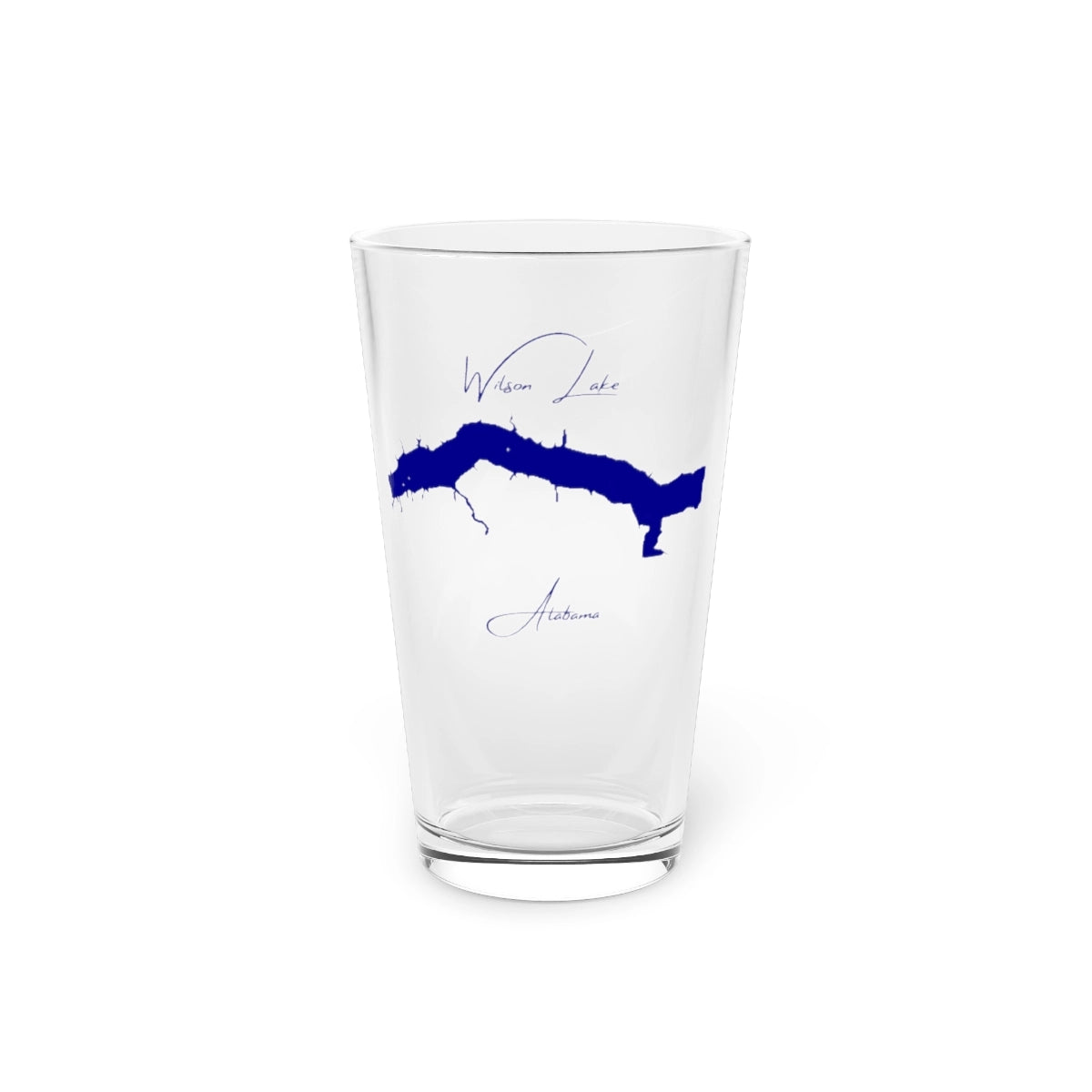 Alabama  Wilson  Lake  16oz  Pint  Glass  front  position  view  from  front  16oz.webp