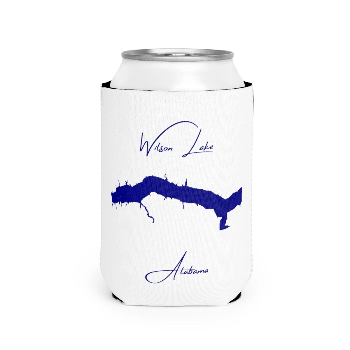 Alabama  Wilson  Lake  Can  Koozie  front  position  view  from  front-2  white.webp