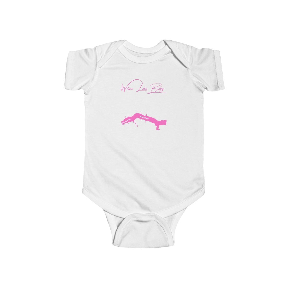 Alabama  Wilson  Lake  Onesie  front  position  view  from  front  white.webp