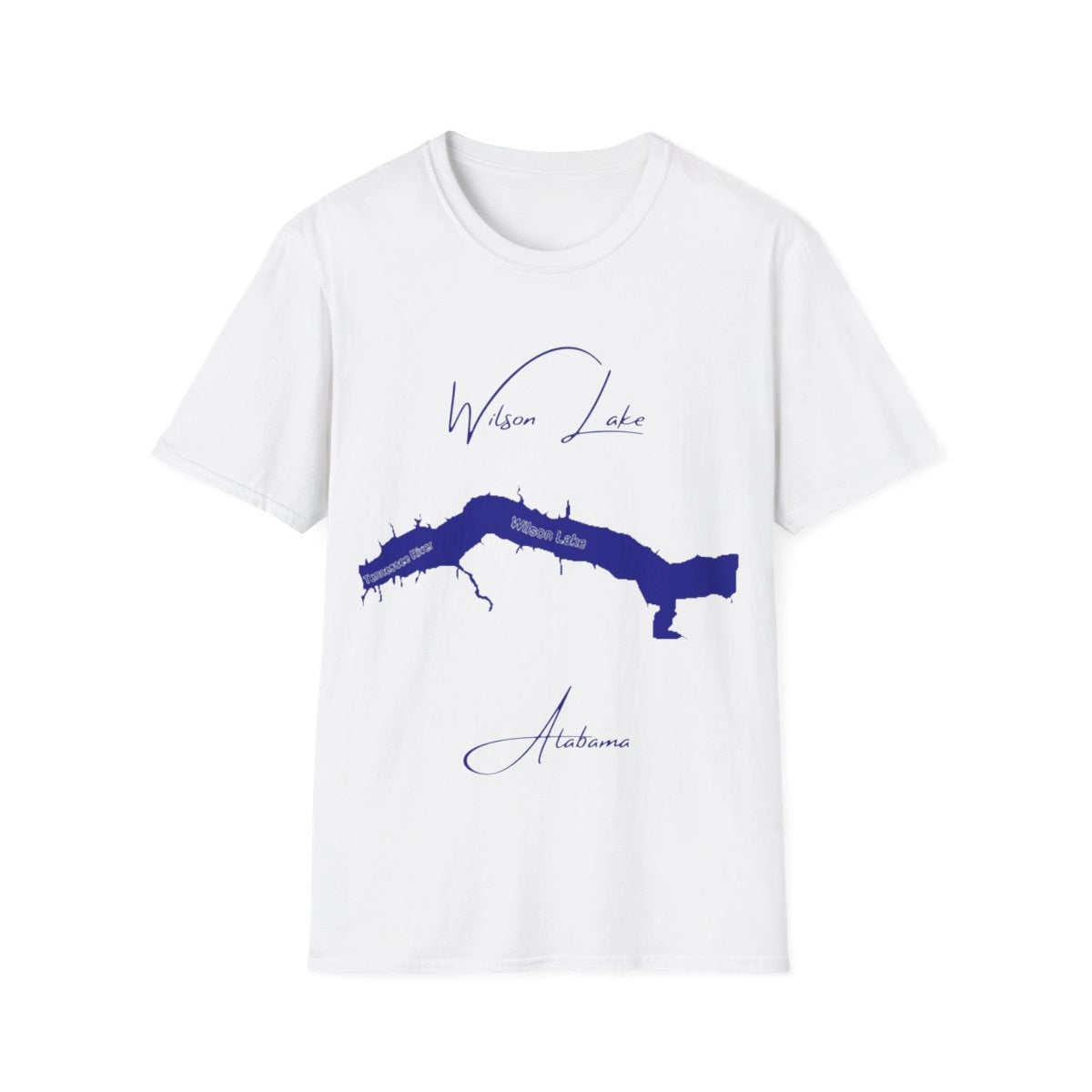 Alabama  Wilson  Lake  T-shirt  front  position  view  from  front  white.webp