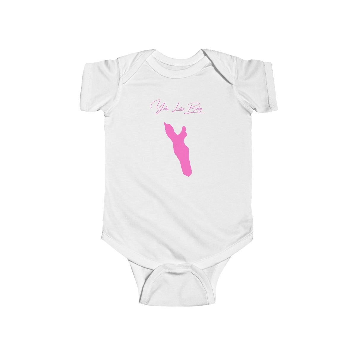 Alabama  Yates  Lake  Onesie  front  position  view  from  front  white.webp