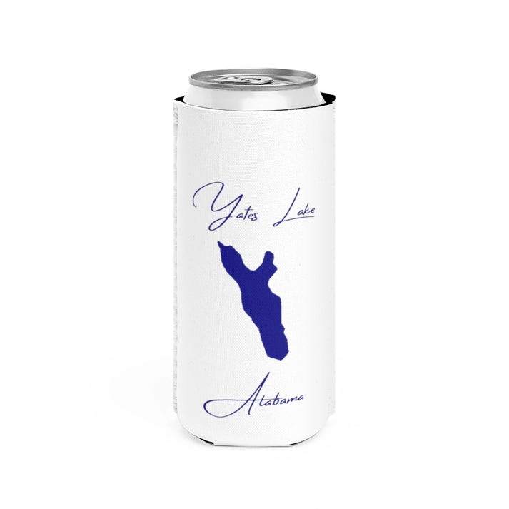 Alabama  Yates  Lake  Slim  Can  Koozie  front  position  view  from  front  white.webp