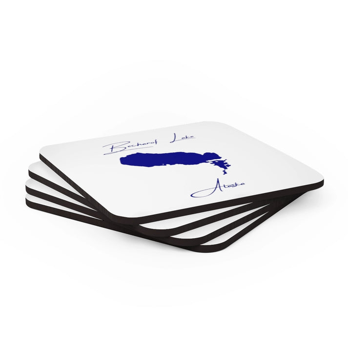 Alaska  Becharof  Lake  Coaster  Set  front  position  view  from  stacked  3.75  x  3.75.webp