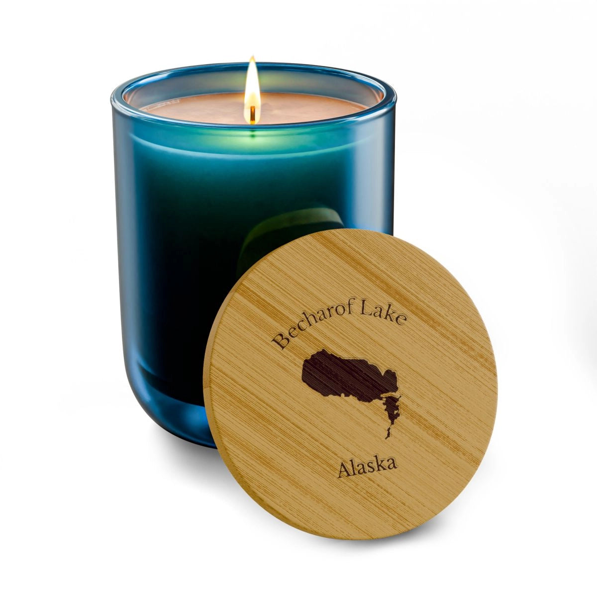 Alaska  Becharof  Lake  Engraved  Candle  other  position  view  from  front  deep  pacific.webp