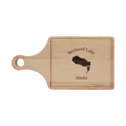 Alaska  Becharof  Lake  Engraved  Cutting  Board  front  position  view  from  front  maple.webp
