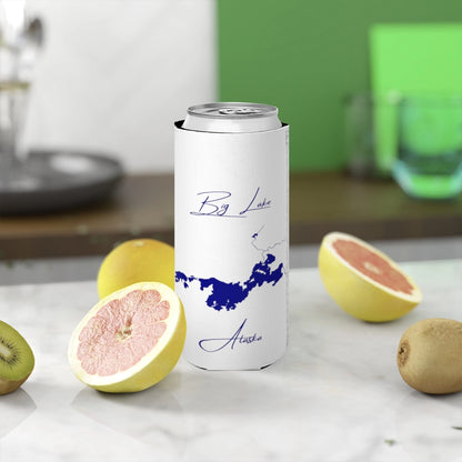 Alaska  Big  Lake  Slim  Can  Koozie  front  position  view  from  context-2  white.webp