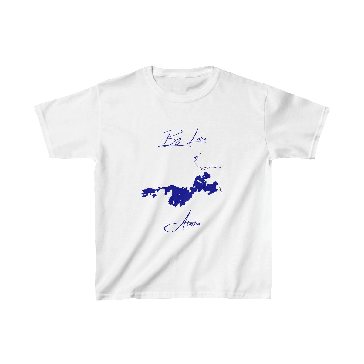 Alaska  Big  Lake  Youth  T-shirt  front  position  view  from  front  white.webp