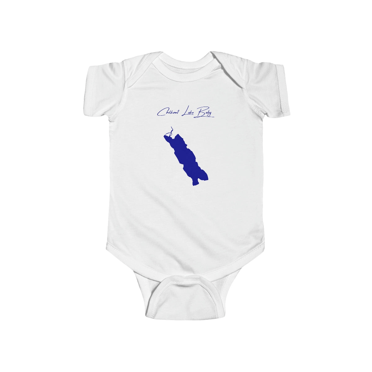 Alaska  Chilkoot  Lake  Onesie  front  position  view  from  front  white.webp