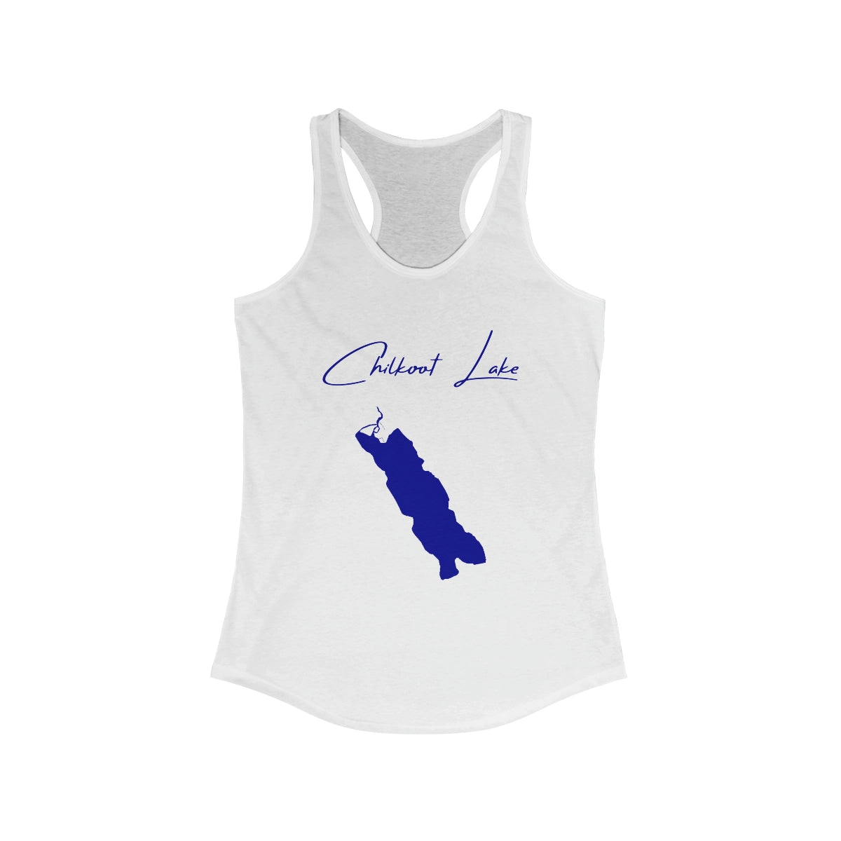 Alaska  Chilkoot  Lake  Racerback-Tank  front  position  view  from  front  solid  white.webp