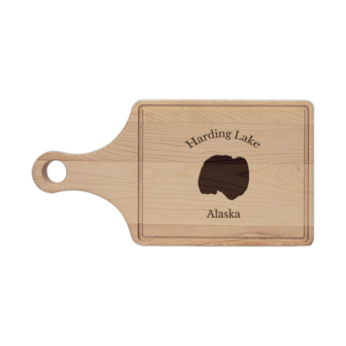 Alaska  Harding  Lake  Engraved  Cutting  Board  front  position  view  from  front  maple.webp