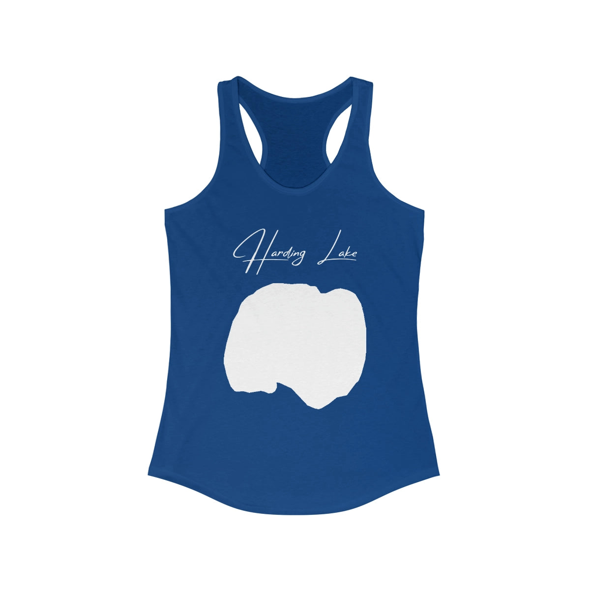 Alaska  Harding  Lake  Racerback-Tank  front  position  view  from  front  solid  royal.webp