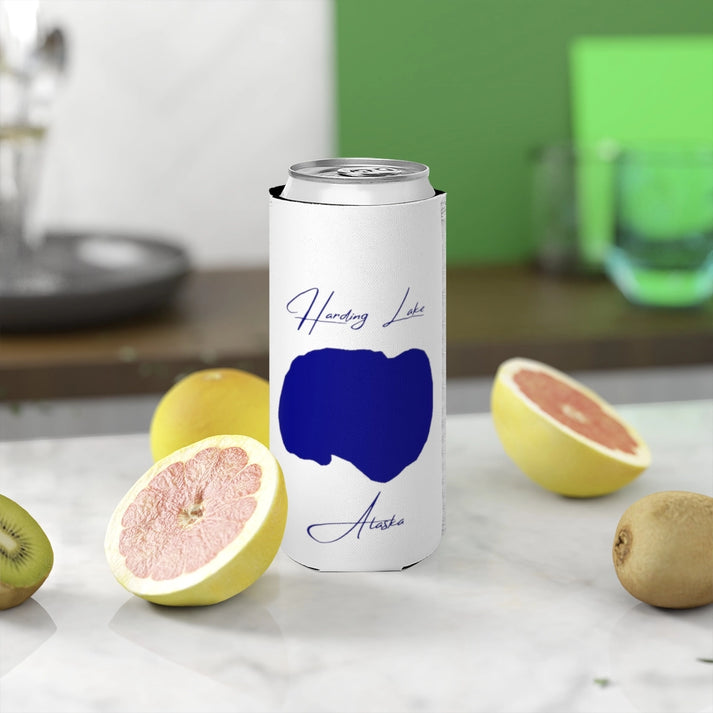 Alaska  Harding  Lake  Slim  Can  Koozie  front  position  view  from  context-2  white.webp