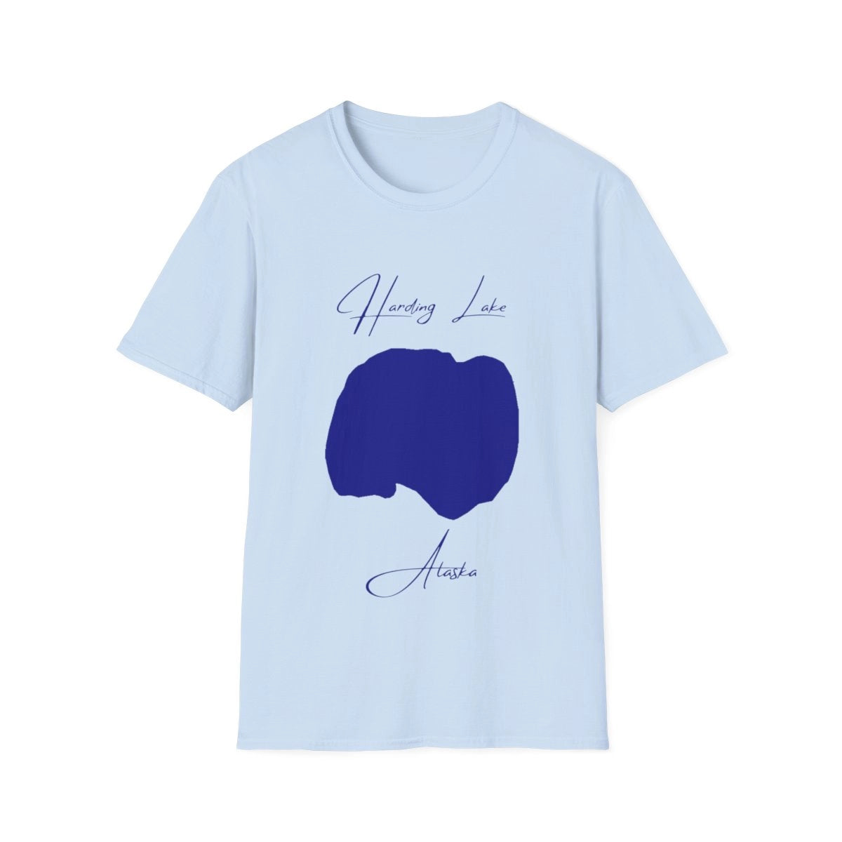 Alaska  Harding  Lake  T-shirt  front  position  view  from  front  light  blue.webp