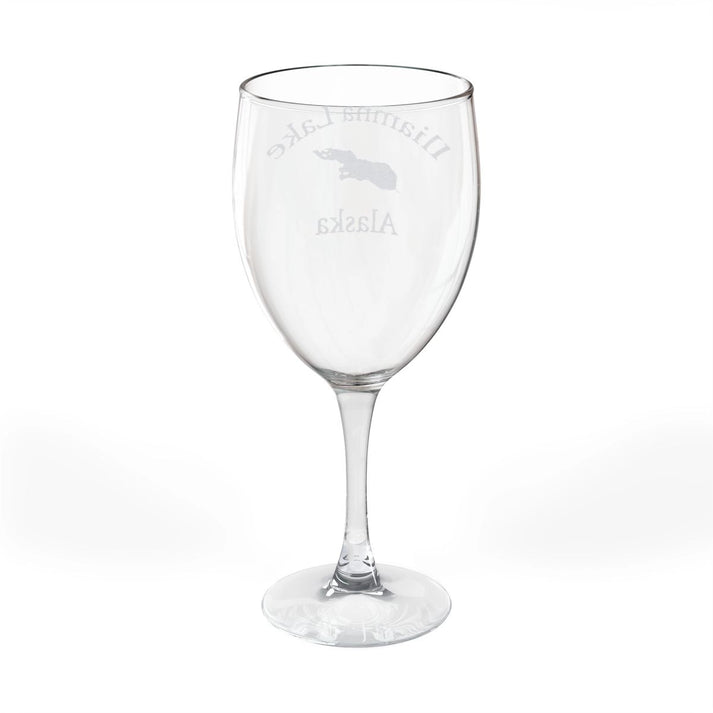 Alaska  Iliamna  Lake  Engraved  Wine  Glass  other  position  view  from  back  10.5oz.webp