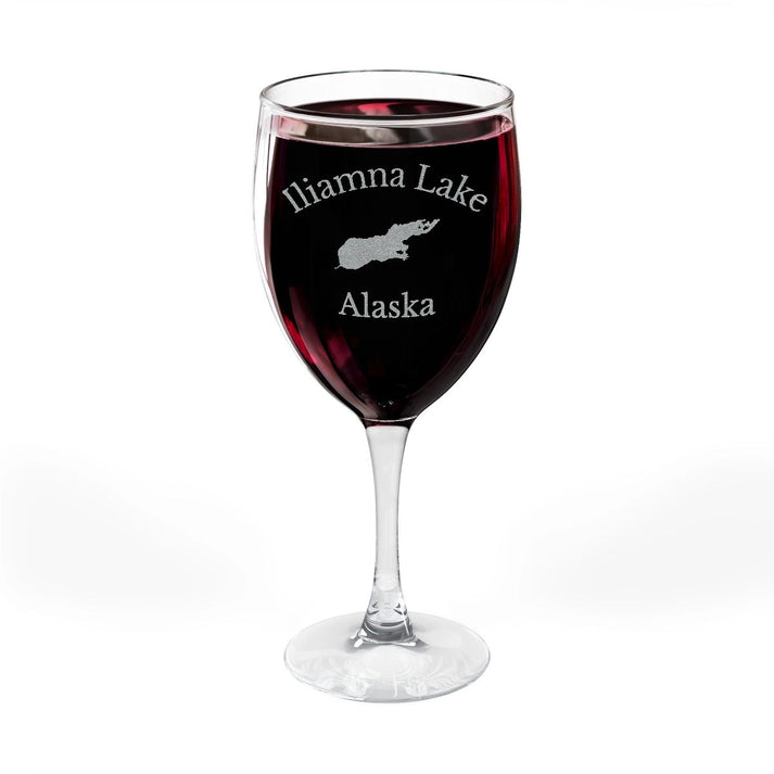 Alaska  Iliamna  Lake  Engraved  Wine  Glass  other  position  view  from  front-full  10.5oz.webp