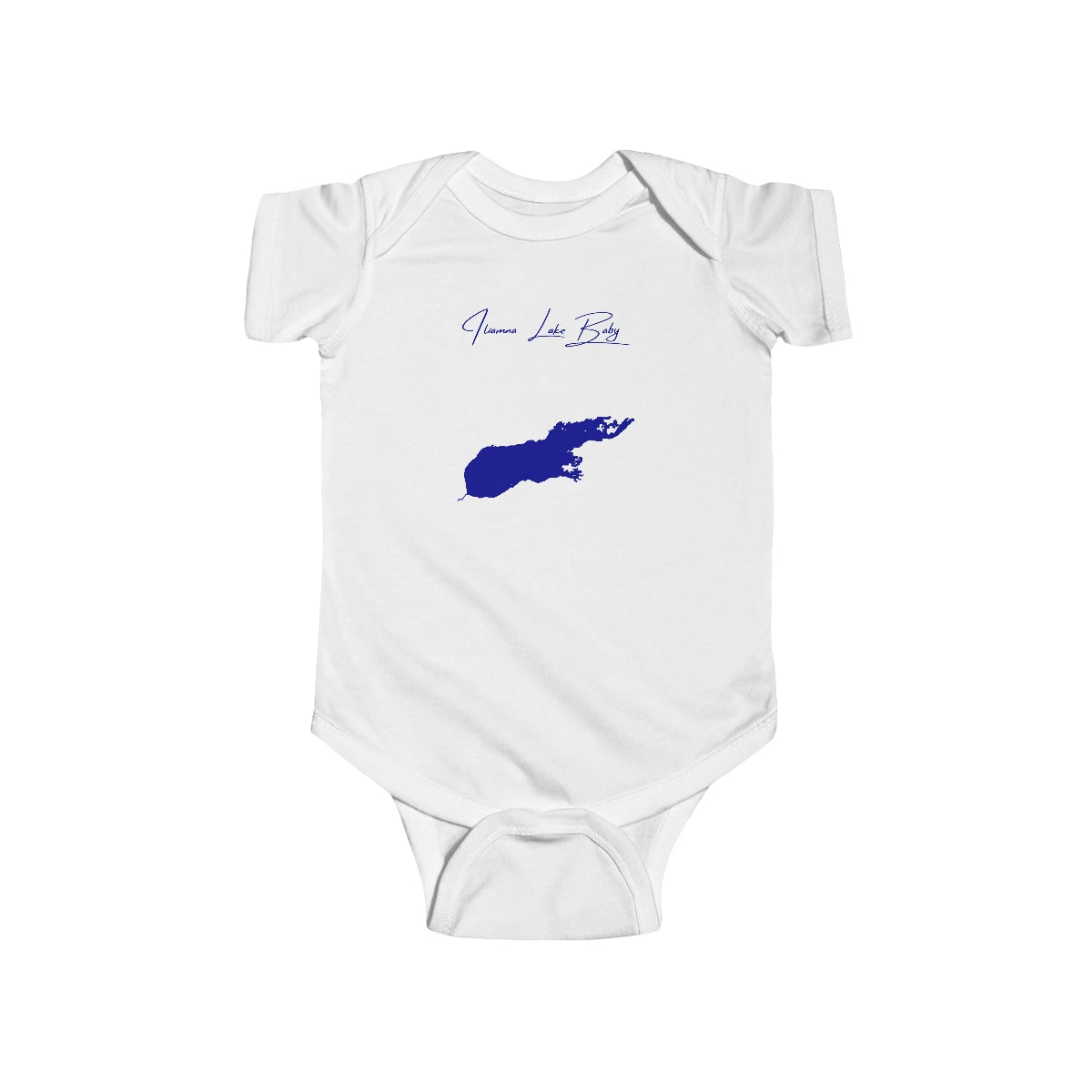 Alaska  Iliamna  Lake  Onesie  front  position  view  from  front  white.webp