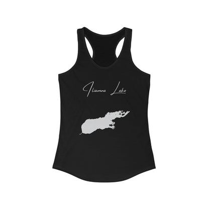 Alaska  Iliamna  Lake  Racerback-Tank  front  position  view  from  front  solid  black.webp