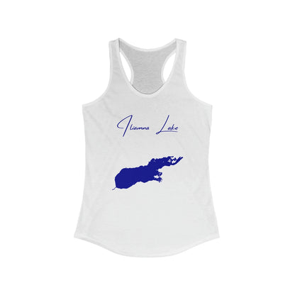 Alaska  Iliamna  Lake  Racerback-Tank  front  position  view  from  front  solid  white.webp