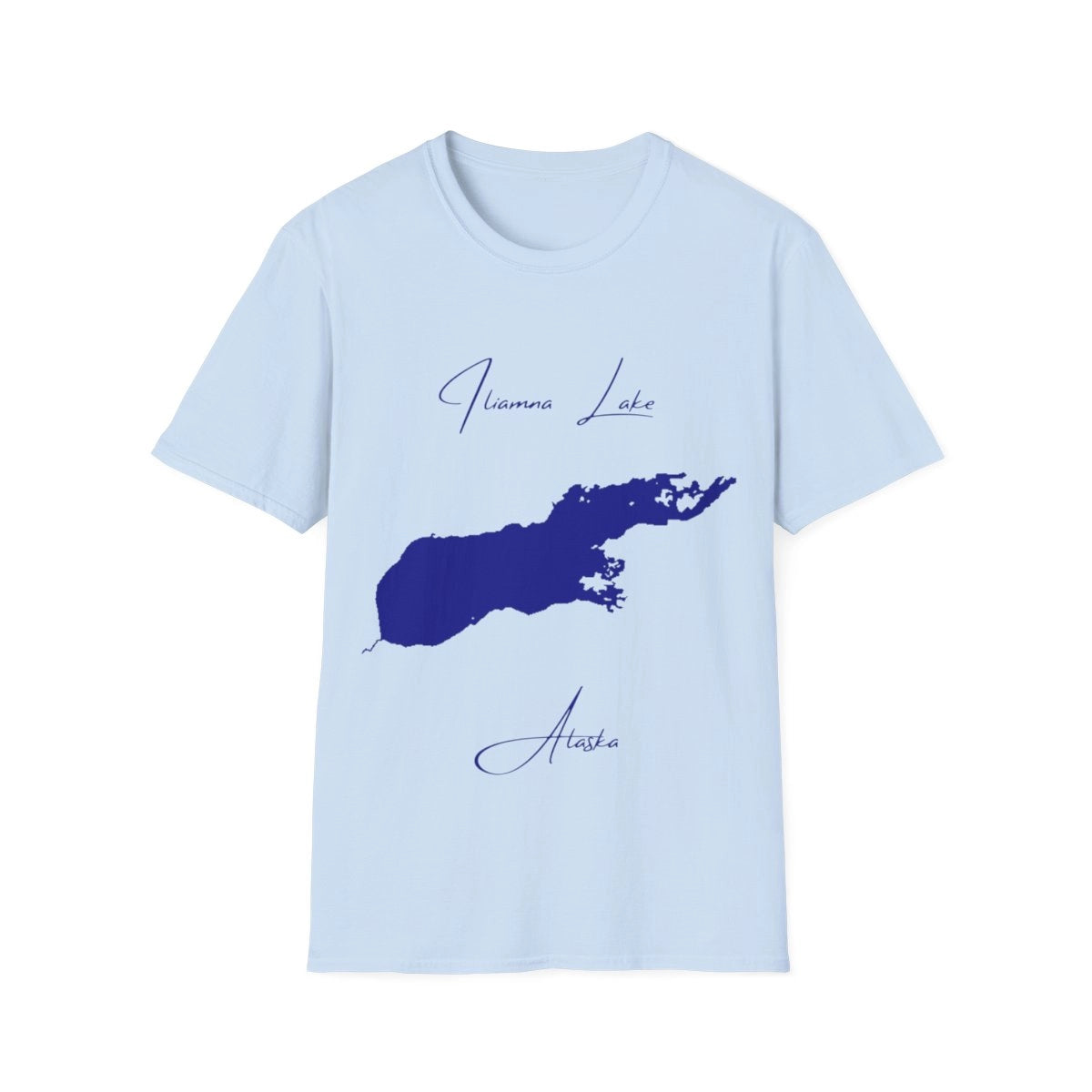 Alaska  Iliamna  Lake  T-shirt  front  position  view  from  front  light  blue.webp