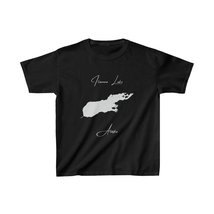 Alaska  Iliamna  Lake  Youth  T-shirt  front  position  view  from  front  black.webp