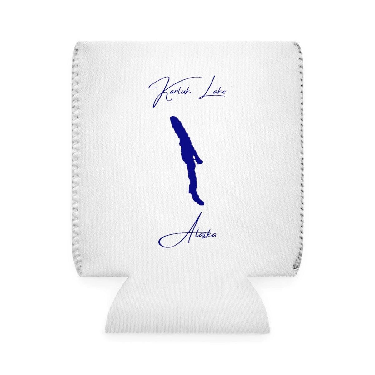 Alaska  Karluk  Lake  Can  Koozie  front  position  view  from  front-1  white.webp