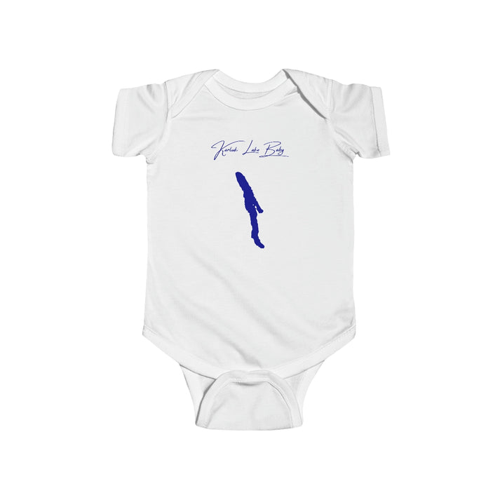 Alaska  Karluk  Lake  Onesie  front  position  view  from  front  white.webp