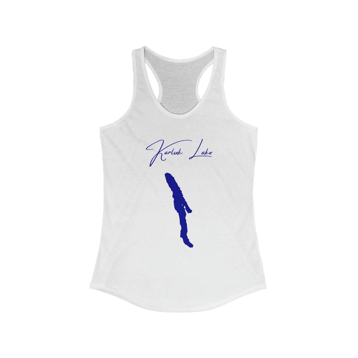 Alaska  Karluk  Lake  Racerback-Tank  front  position  view  from  front  solid  white.webp