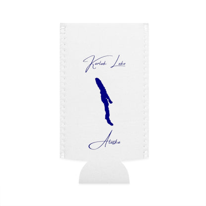 Alaska  Karluk  Lake  Slim  Can  Koozie  front  position  view  from  flat-front  white.webp