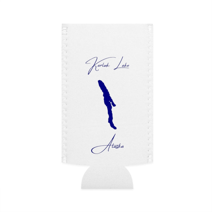 Alaska  Karluk  Lake  Slim  Can  Koozie  front  position  view  from  flat-front  white.webp