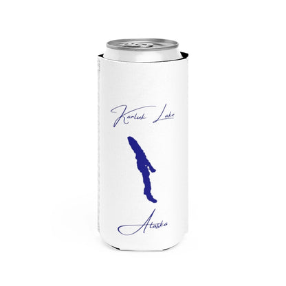 Alaska  Karluk  Lake  Slim  Can  Koozie  front  position  view  from  front  white.webp
