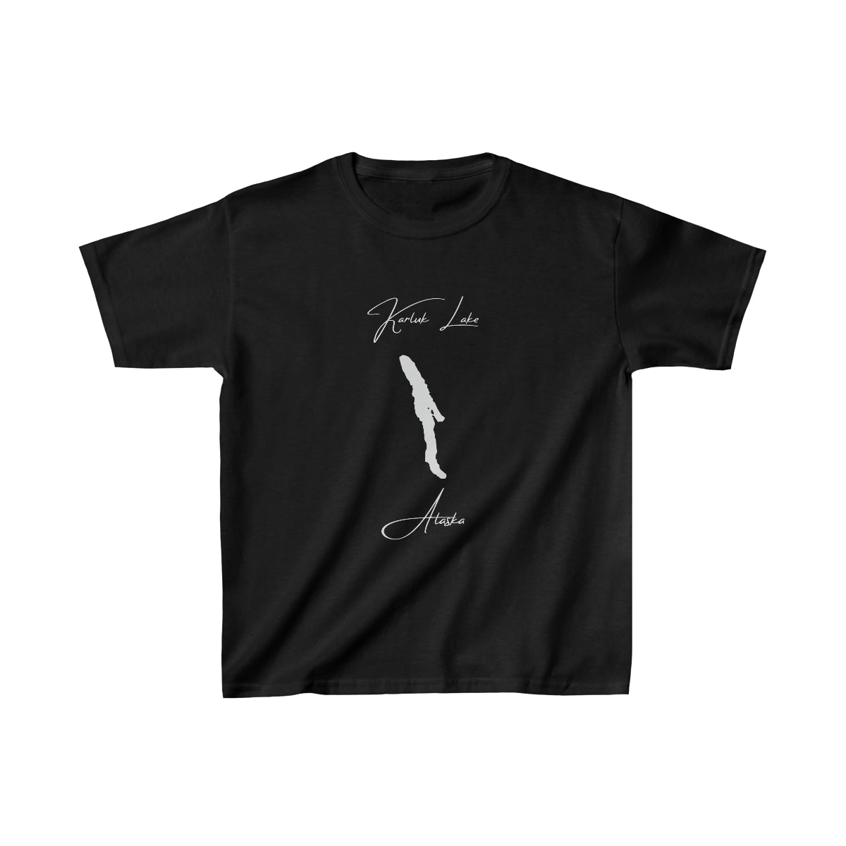 Alaska  Karluk  Lake  Youth  T-shirt  front  position  view  from  front  black.webp