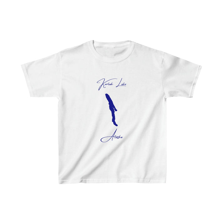 Alaska  Karluk  Lake  Youth  T-shirt  front  position  view  from  front  white.webp