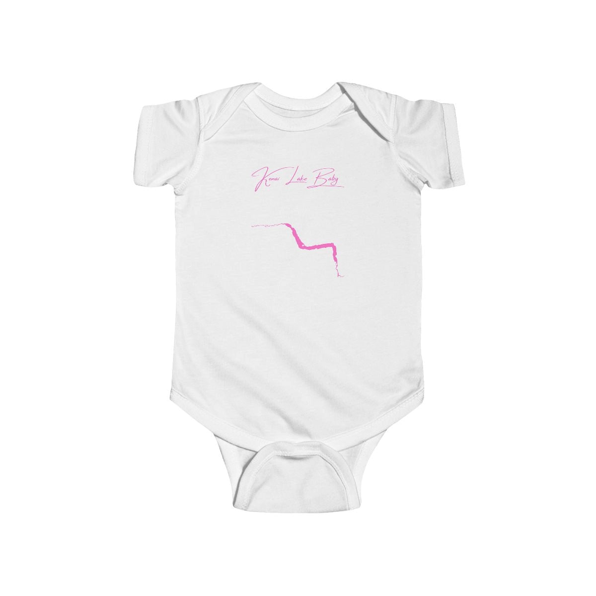 Alaska  Kenai  Lake  Onesie  front  position  view  from  front  white.webp
