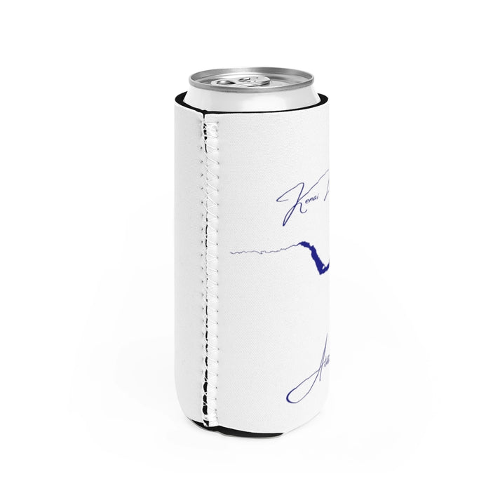 Alaska  Kenai  Lake  Slim  Can  Koozie  all  position  view  from  right  white.webp