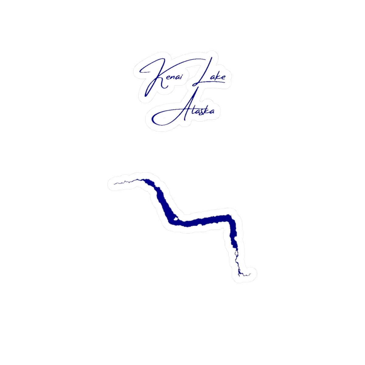 Alaska  Kenai  Lake  Vinyl  Decal  other  position  view  from  front  4  x  6.webp