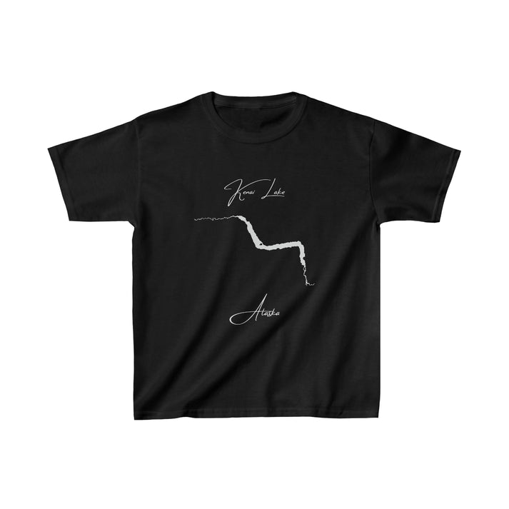 Alaska  Kenai  Lake  Youth  T-shirt  front  position  view  from  front  black.webp
