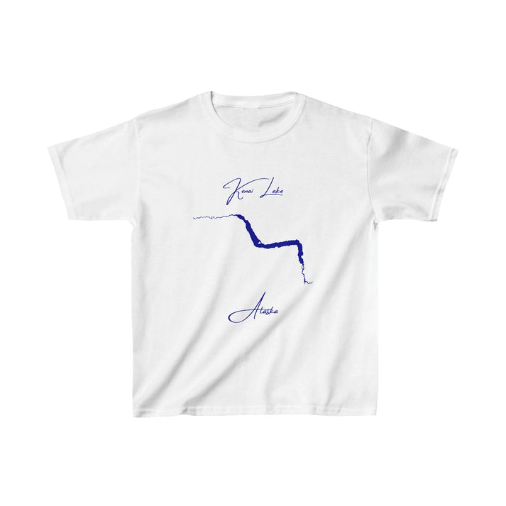 Alaska  Kenai  Lake  Youth  T-shirt  front  position  view  from  front  white.webp