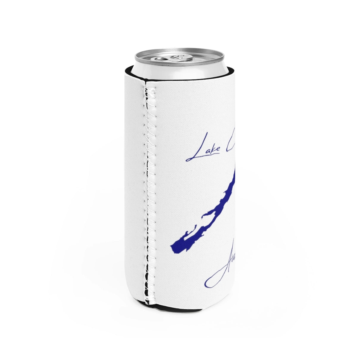 Alaska  Lake  Clark  Slim  Can  Koozie  all  position  view  from  right  white.webp