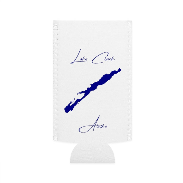 Alaska  Lake  Clark  Slim  Can  Koozie  front  position  view  from  flat-front  white.webp