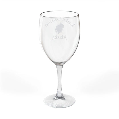 Alaska  Lake  Louise  Engraved  Wine  Glass  other  position  view  from  back  10.5oz.webp