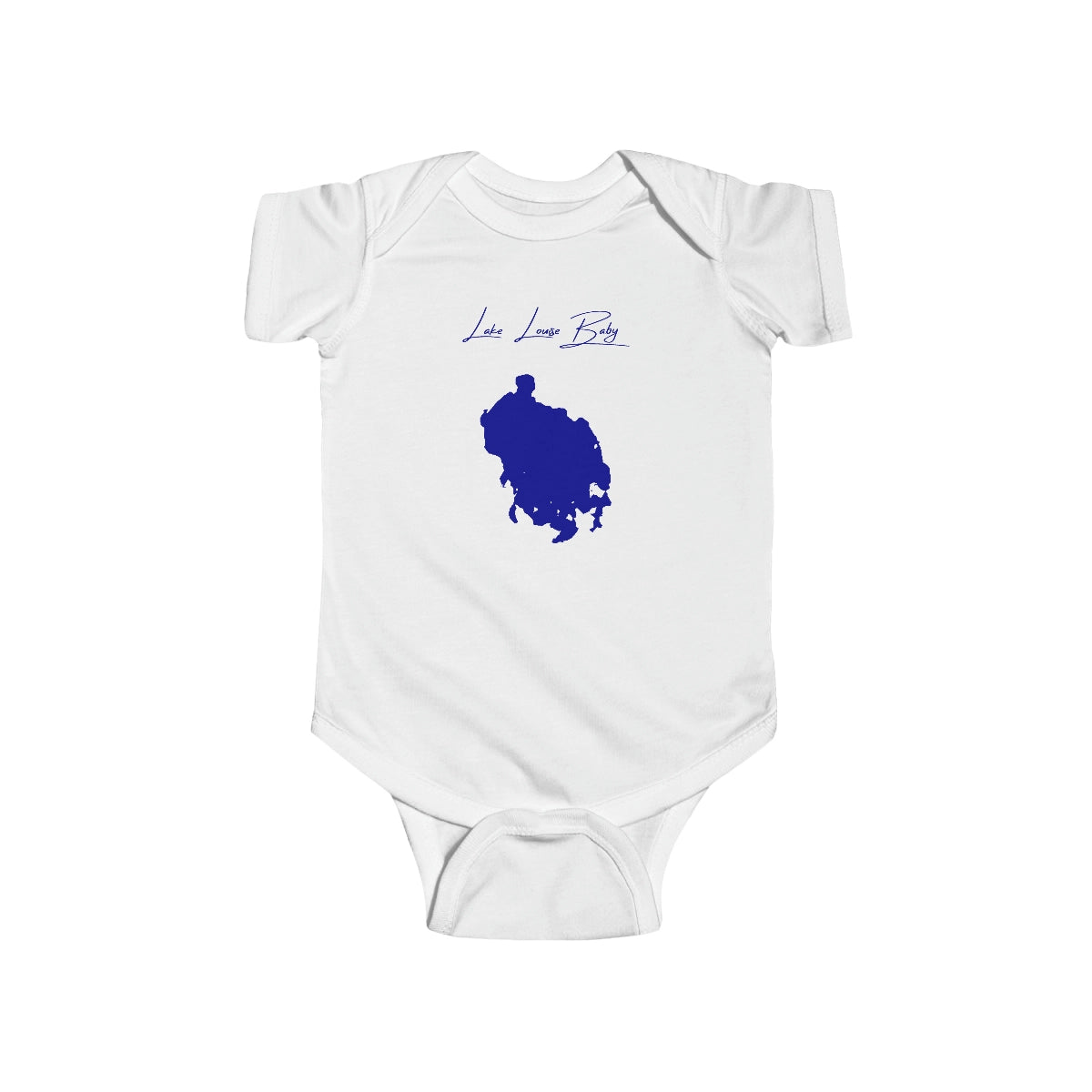 Alaska  Lake  Louise  Onesie  front  position  view  from  front  white.webp