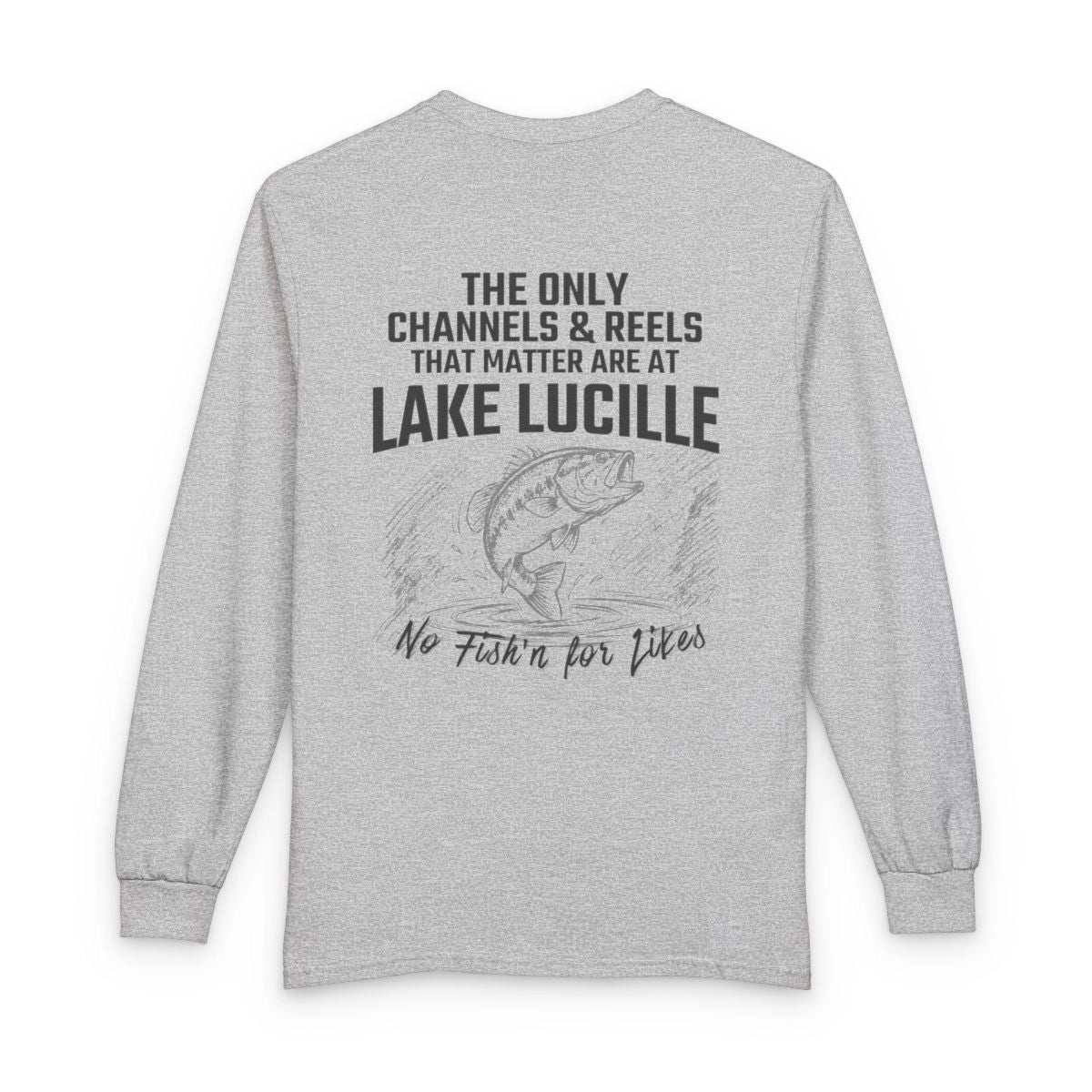 Alaska  Lake  Lucille  Long  Sleeve  Fishing  T-shirt  back  position  view  from  back  sport  grey.webp