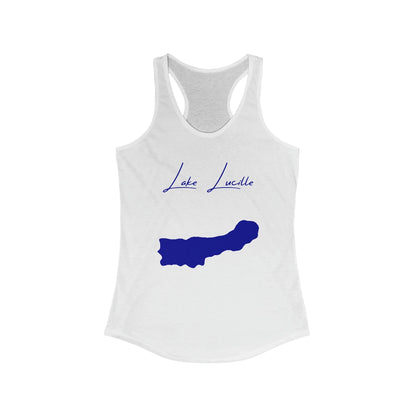 Alaska  Lake  Lucille  Racerback-Tank  front  position  view  from  front  solid  white.webp