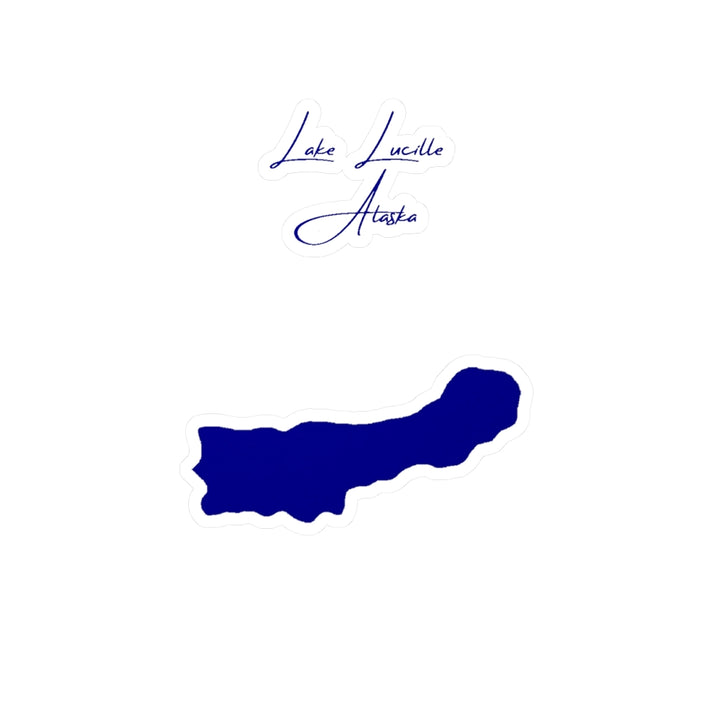 Alaska  Lake  Lucille  Vinyl  Decal  other  position  view  from  front  4  x  6.webp