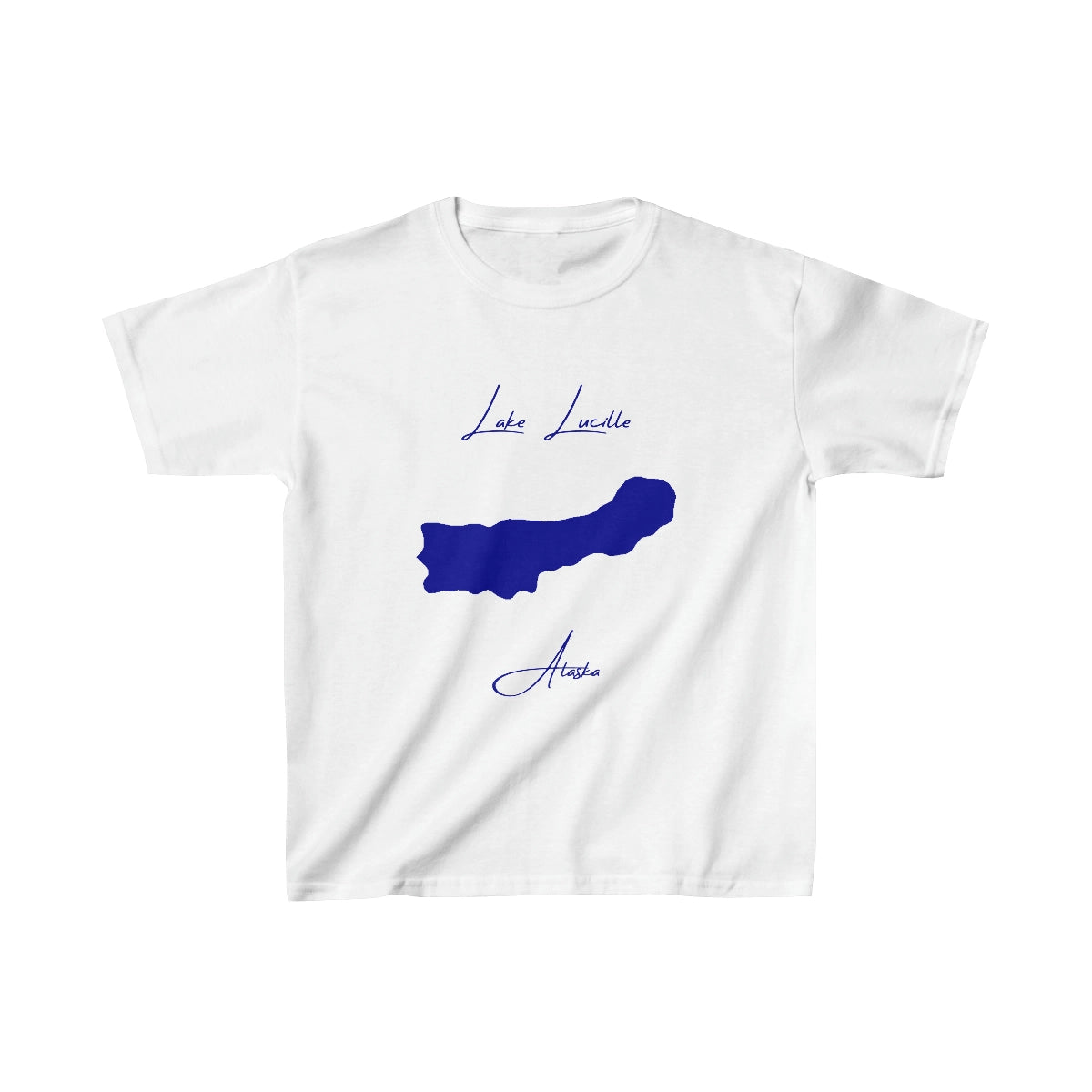 Alaska  Lake  Lucille  Youth  T-shirt  front  position  view  from  front  white.webp