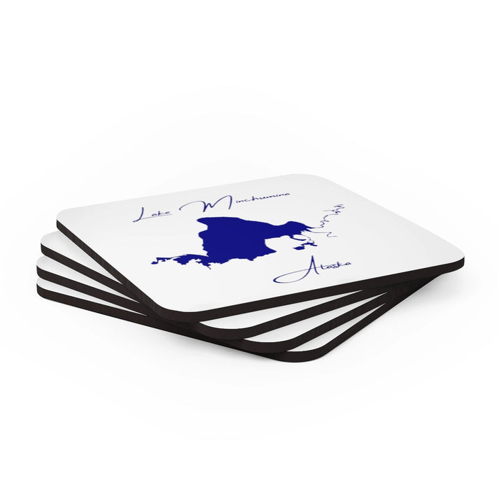 Alaska  Lake  Minchumina  Coaster  Set  front  position  view  from  stacked  3.75  x  3.75.webp