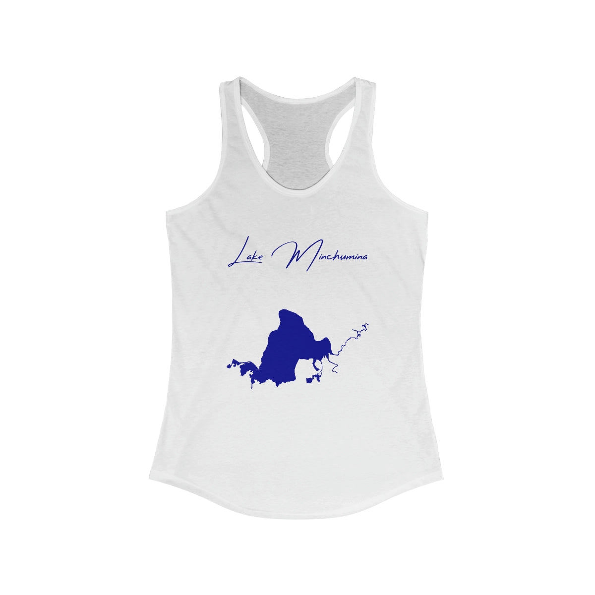 Alaska  Lake  Minchumina  Racerback-Tank  front  position  view  from  front  solid  white.webp