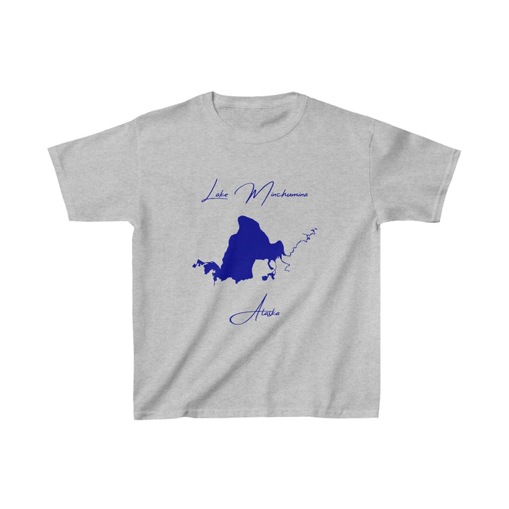 Alaska  Lake  Minchumina  Youth  T-shirt  front  position  view  from  front  sport  grey.webp